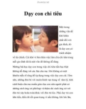 Dạy con chi tiêu