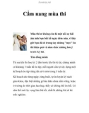 Cẩm nang mùa thi