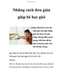 Những cách đơn giản giúp bé học giỏi