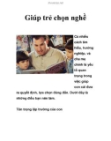 Giúp trẻ chọn nghề