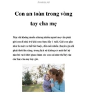 Con an toàn trong vòng tay cha mẹ