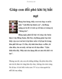 Giúp con đối phó khi bị bắt nạt