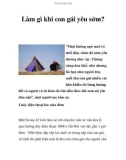 Làm gì khi con gái yêu sớm?