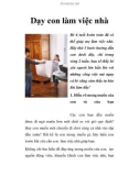 Dạy con làm việc nhà