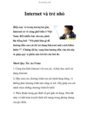 Internet và trẻ nhỏ