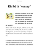 Khi bé là con nợ