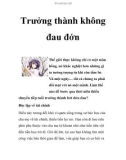 Trưởng thành không đau đớn