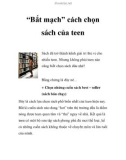 'Bắt mạch' cách chọn sách của teen