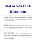 Một số cách khích lệ bản thân