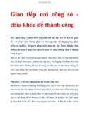 Giao tiếp nơi công sở là chìa khóa để thành công