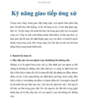 Tìm hiểu Kỹ năng giao tiếp ứng xử