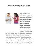 Bảo nhau chuyện tài chính