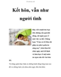 Kết hôn, vẫn như người tình