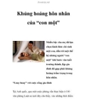 Khủng hoảng hôn nhân của 'con một'