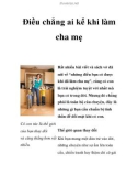 Điều chẳng ai kể khi làm cha mẹ