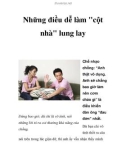 Những điều dễ làm cột nhà lung lay