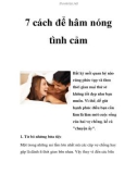 7 cách để hâm nóng tình cảm