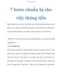 7 bước chuẩn bị cho việc thăng tiến