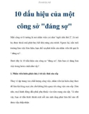 10 dấu hiệu của một công sở