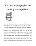 Kỳ 2 cách áp dụng iso vào quản lý dự án phần 1!