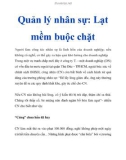 Quản lý nhân sự: Lạt mềm buộc chặt