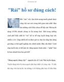 Rải' hồ sơ đúng cách!