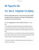 46 Nguyên tắc TƯ DUY THỊNH VƯỢNG