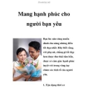 Mang hạnh phúc cho người bạn yêu