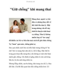 Giữ chồng khi mang thai