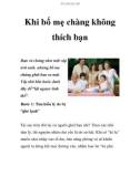 Khi bố mẹ chàng không thích bạn