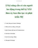 13 kỹ năng cần có của người lao động trong thế kỷ XXI