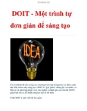 DOIT - Một trình tự đơn giản để sáng tạo