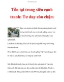 Tồn tại trong siêu cạnh tranh: Tư duy còn chậm