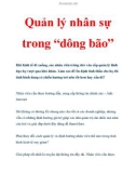 Quản lý nhân sự trong 'dông bão'