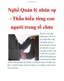 Nghề Quản lý nhân sự - Thấu hiểu từng con người trong tổ chức