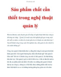 Sáu phẩm chất rất cần thiết trong nghệ thuật quản lý