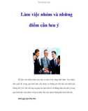 Làm việc nhóm và những điểm cần lưu ý