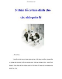 5 nhân tố cơ bản dành cho các nhà quản lý