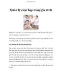 Quản lý cuộc họp trong gia đình