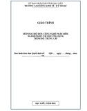 Giáo trình mô đun Công nghệ phần mềm (Nghề: Tin học ứng dụng - Trình độ: Trung cấp) - Trường CĐ Kinh tế - Kỹ thuật Bạc Liêu