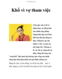 Khổ vì vợ tham việc