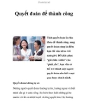 Quyết đoán để thành công