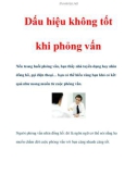 Dấu hiệu không tốt khi phỏng vấn