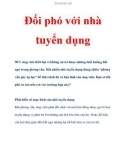 Ðối phó với nhà tuyển dụng