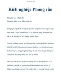 Kinh nghiệp Phỏng vấn