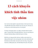 13 cách để khuyến khích tinh thần làm việc nhóm