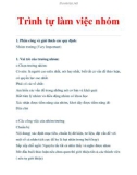 Trình tự làm việc nhóm