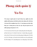 Phong cách quản lý Yo-Yo