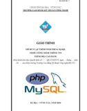 Giáo trình mô đun Lập trình web PHP & MySQL (Nghề Công nghệ thông tin - Trình độ cao đẳng) - CĐ Kỹ thuật Công nghệ BR-VT