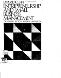 Ebook Experiences in entrepreneurship and small business management: Part 1